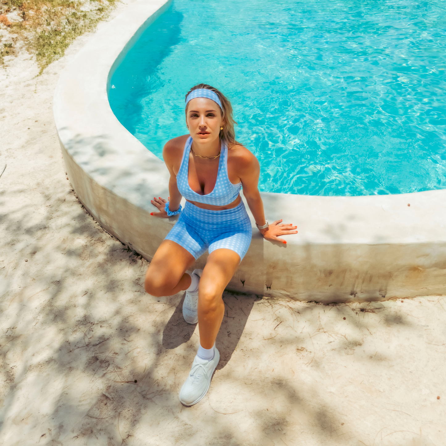 CORE SHORT LEGGINGS l The Azure Edit l Blue